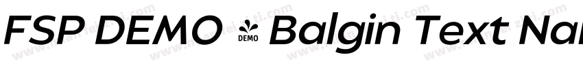 FSP DEMO - Balgin Text Narrow字体转换